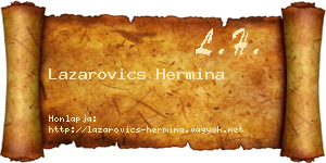 Lazarovics Hermina névjegykártya